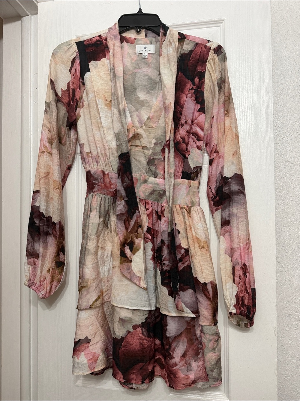 Socialite - Floral Print Tiered Mini Dress
